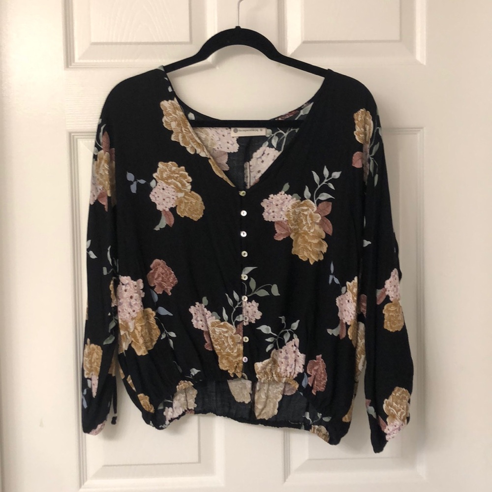 Black Floral Top